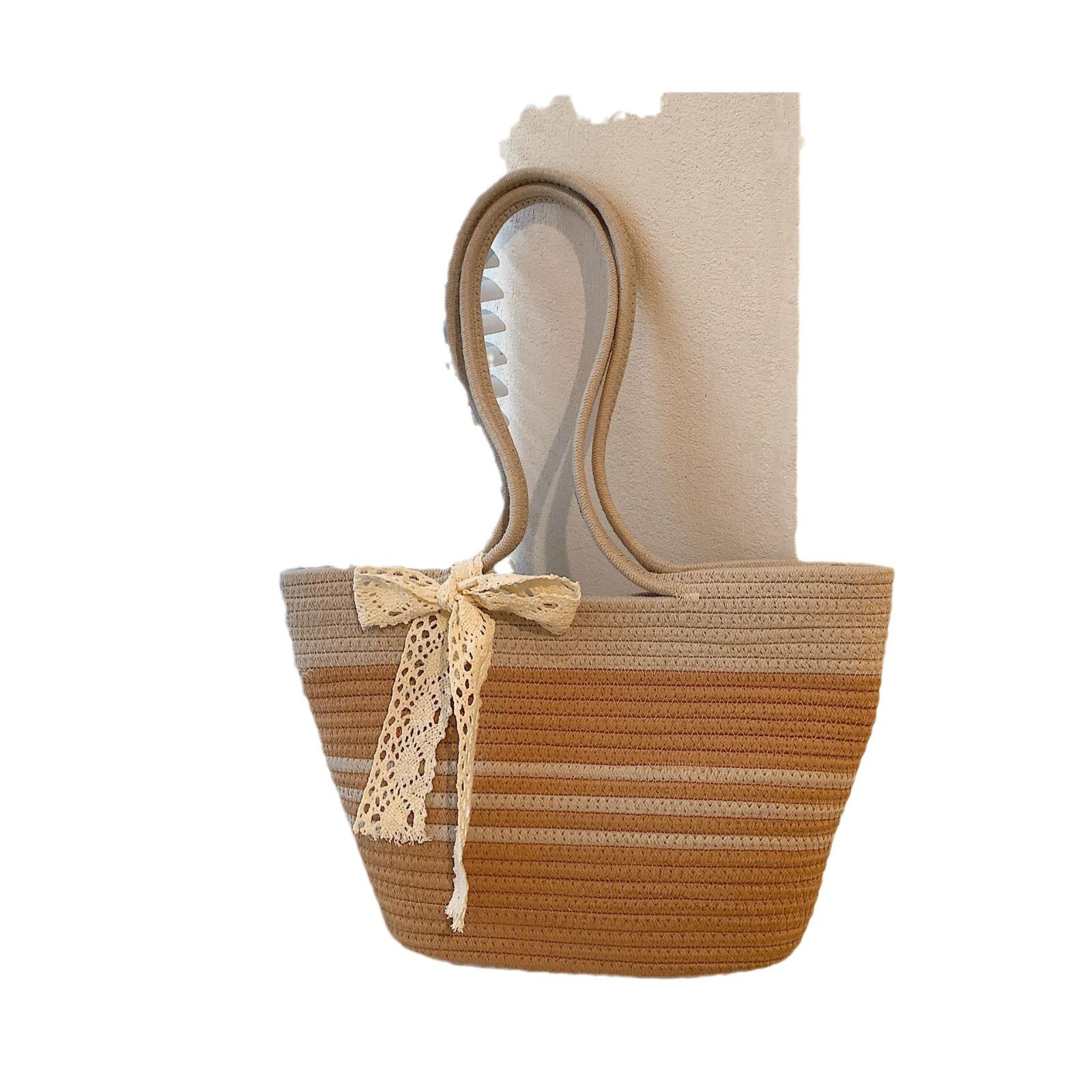 customized fashion hand-woven bag large capacity bag simple shoulder bag retro ladies bag all-match women handbag Item Picture