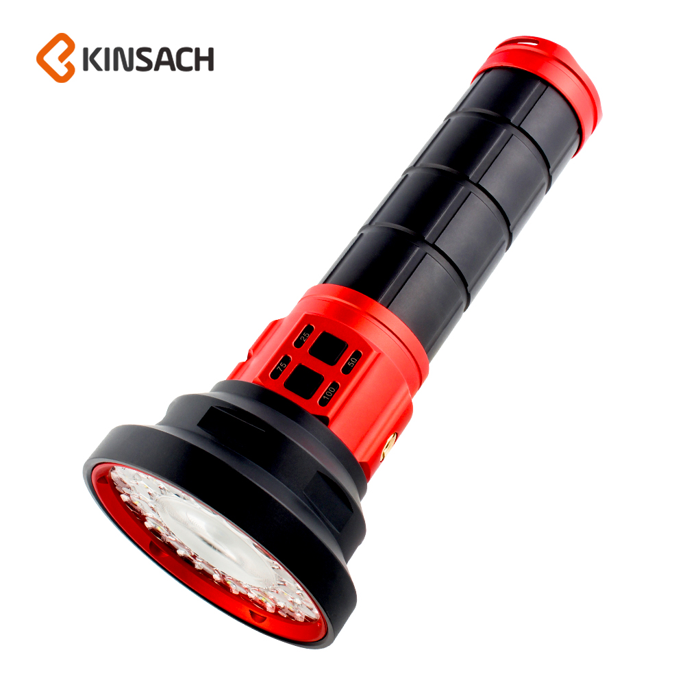 KINSACH星之源type-c充电可输出铝合金手电筒 白激光50W 30*XTP3W