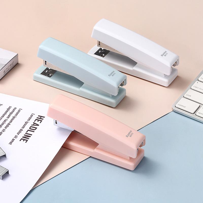qixin stapler small book stapler labor-saving office nail puller thickened rotatable students' office stationery details Picture