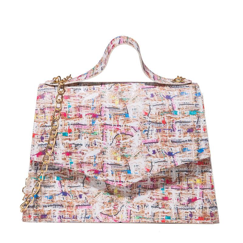 2022 Bag Female Korean Personality Trendy Graffiti Contrast Color Handbag Foreign Trade Mini Bag Crossbody Ladies' Pouch Item Picture