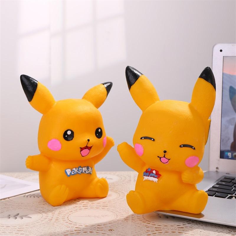 large cartoon pikachu savings bank children's vinyl drop-resistant piggy bank creative can be saved piggy bank decorations full figure