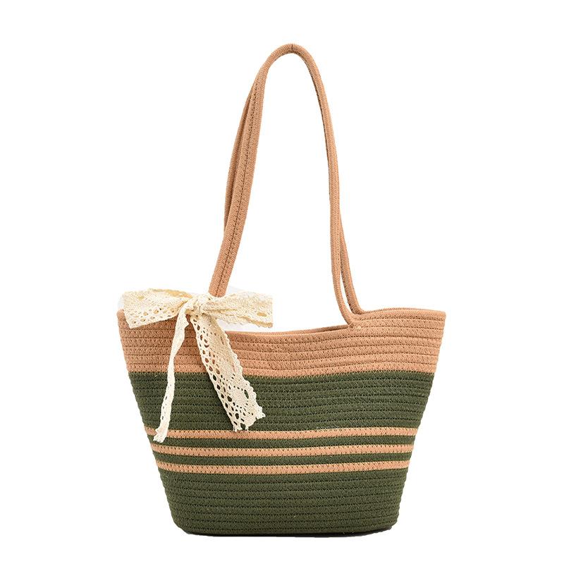 customized fashion hand-woven bag large capacity bag simple shoulder bag retro ladies bag all-match women handbag Application Scenario