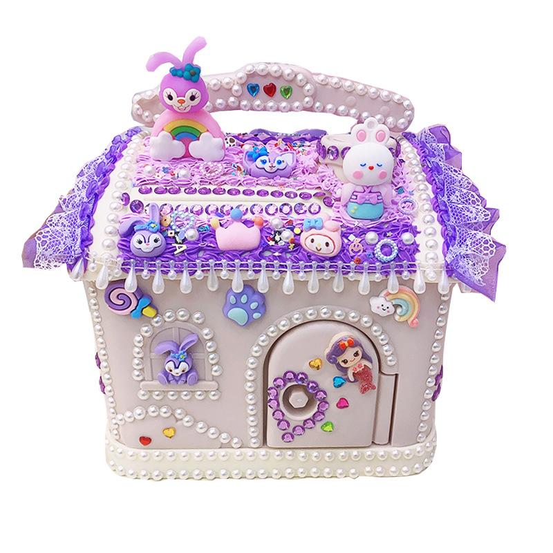 children's toy storage piggy bank multi-functional treasure chest handmade diy material package production storage box children's day gift Item Picture