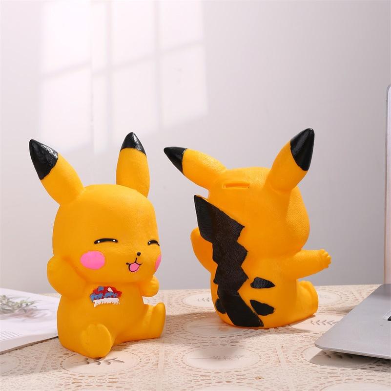 large cartoon pikachu savings bank children's vinyl drop-resistant piggy bank creative can be saved piggy bank decorations Specification drawing