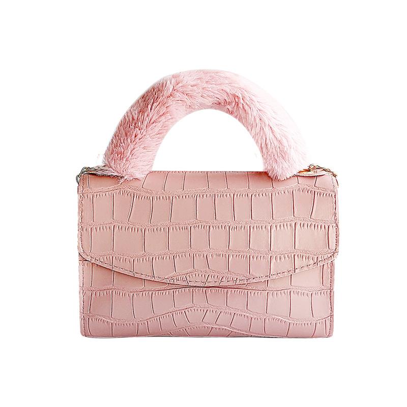 Plush Chain Bag 2022 Fashionable Handbag Cross-Border Wholesale Ladies Bag Crocodile Cross-Body Bag Item Picture