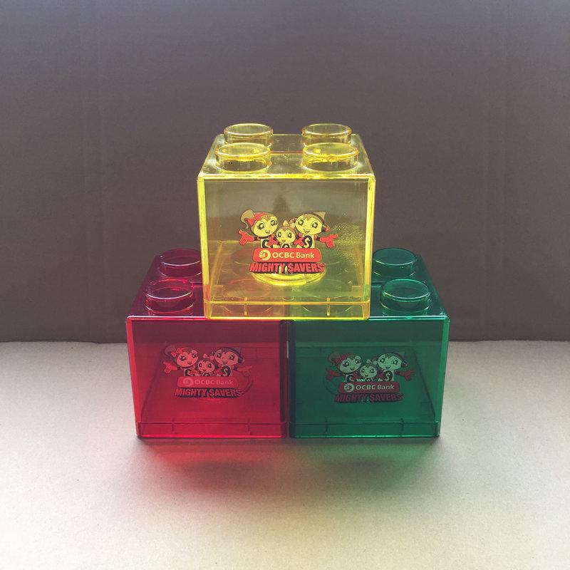bank promotion gift building blocks savings bank building blocks coin bank building blocks piggy bank full figure