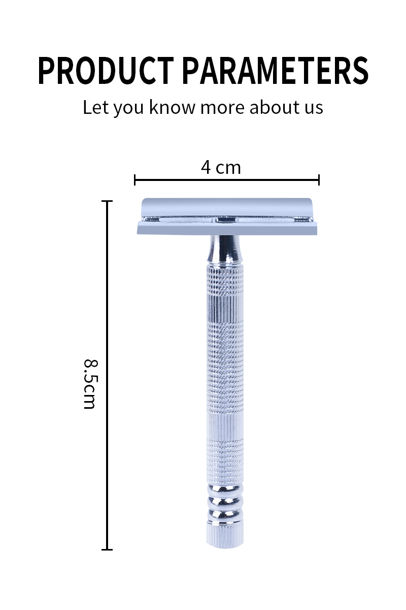 吉派工厂批发高质量男士金属把柄锌合金剃须刀老式安全刀架详情7
