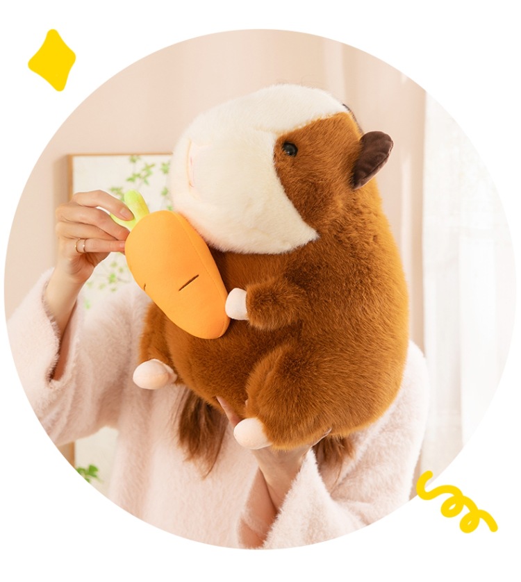 跨境卡皮巴拉抱枕荷兰猪玩偶毛绒玩具公仔布娃娃陪睡安抚玩偶水豚详情12