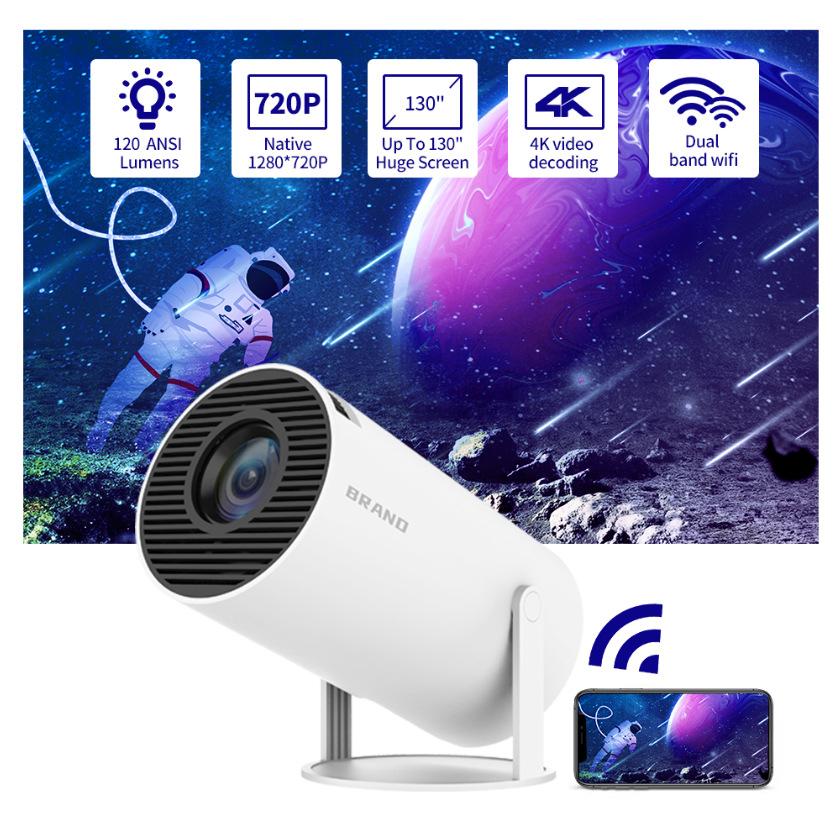 Hy300 Projector Barrel Mini Home Projector 720P WiFi HD Android 11 Portable Projetor