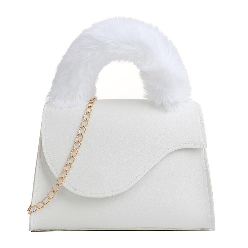 plush hand-carrying bag 2022 foreign trade one shoulder bag female clear sweet women's cross-body bag ladies handbag Item Picture