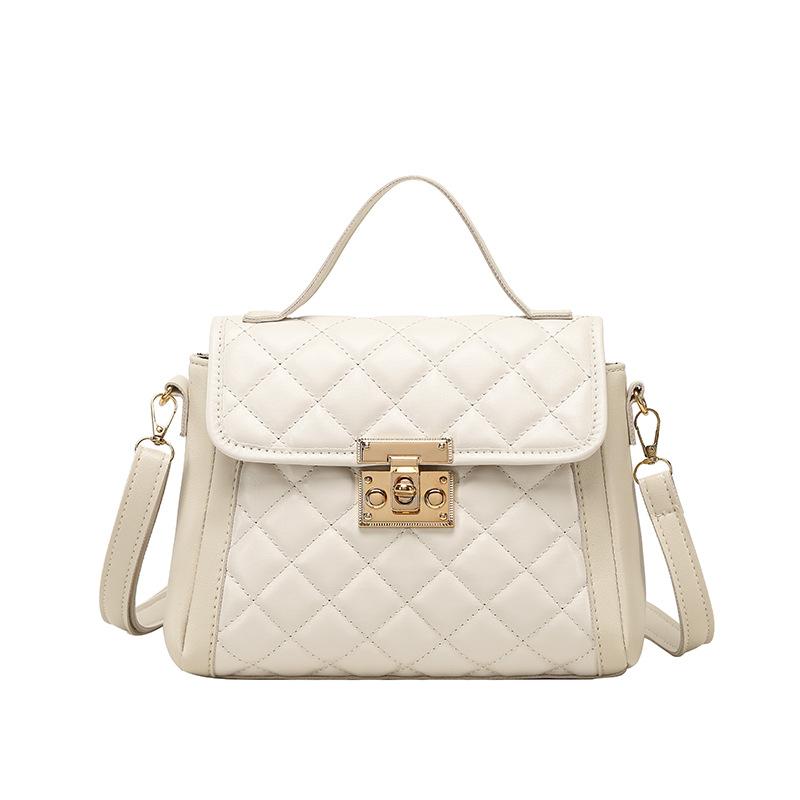 rhombus kelly bag 2023ladies bag special-interest design textured handbag korean style women's crossbody shoulder bag Item Picture