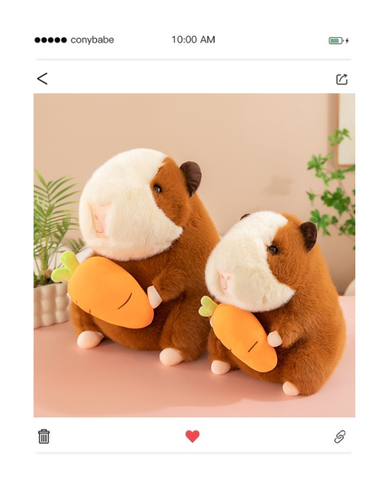 跨境卡皮巴拉抱枕荷兰猪玩偶毛绒玩具公仔布娃娃陪睡安抚玩偶水豚详情2