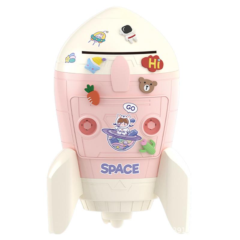 piggy bank children 2023 new piggy bank box girl boy toy cartoon space rocket supermarket cross-border Item Picture