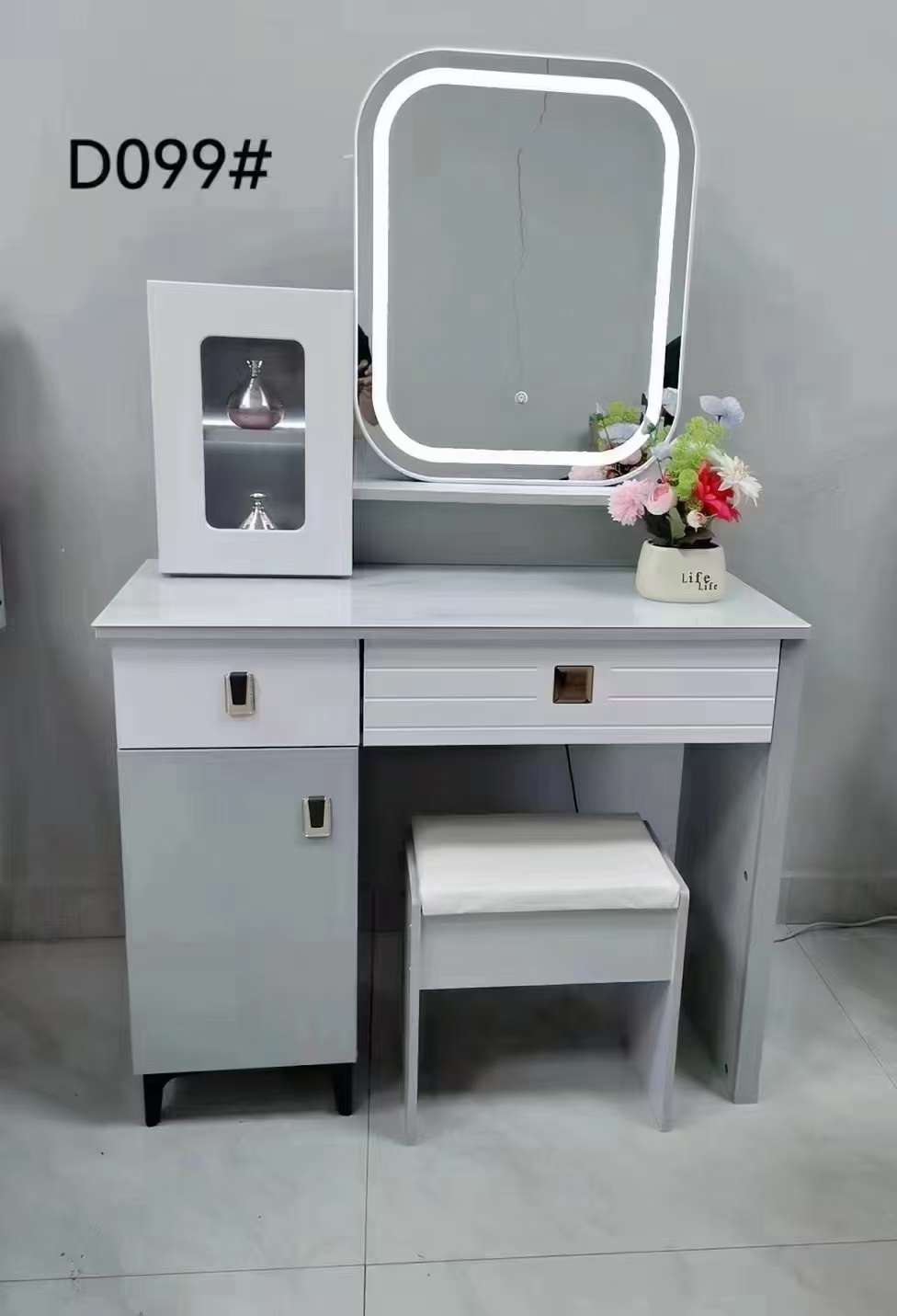 Tocador mesa de maquillaje dormitorio moderno simple luz de lujo habitaciones de lujo nuevo gabinete de almacenamiento integrado tocador de red detail image 5