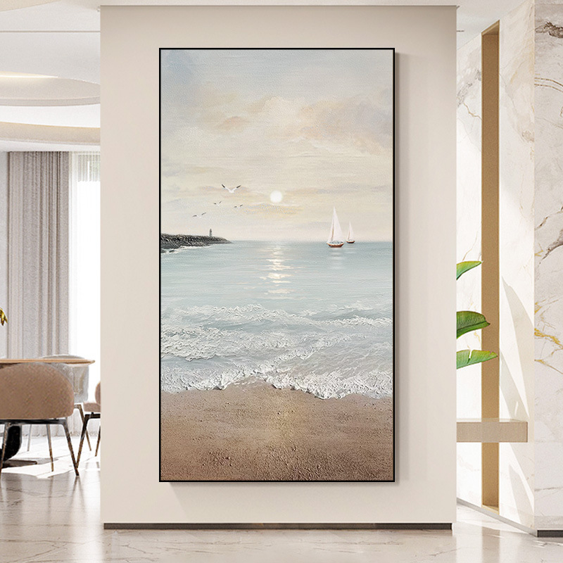 手绘油画沙发背景墙客厅装饰画玄关油画厚肌理立体壁画酒店房间手绘油画油画装饰画