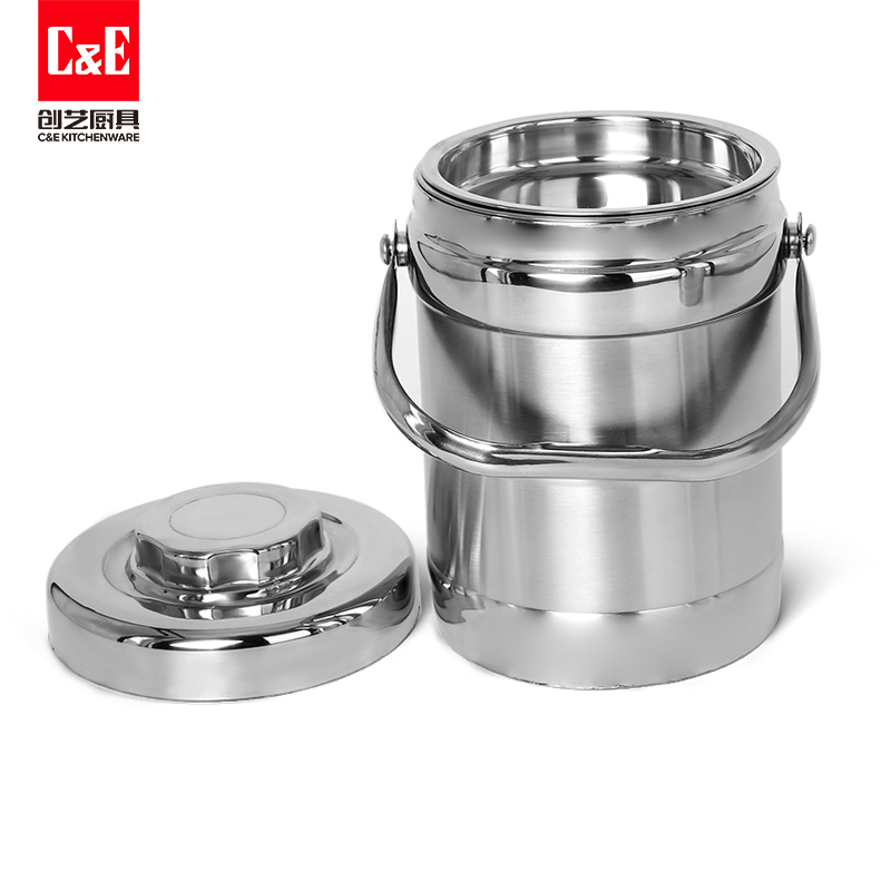 C&E Creative Stainless Steel Hot Pot large-capacity insulated box, multi-functional insulated hot pot kitchenware for home use details Picture