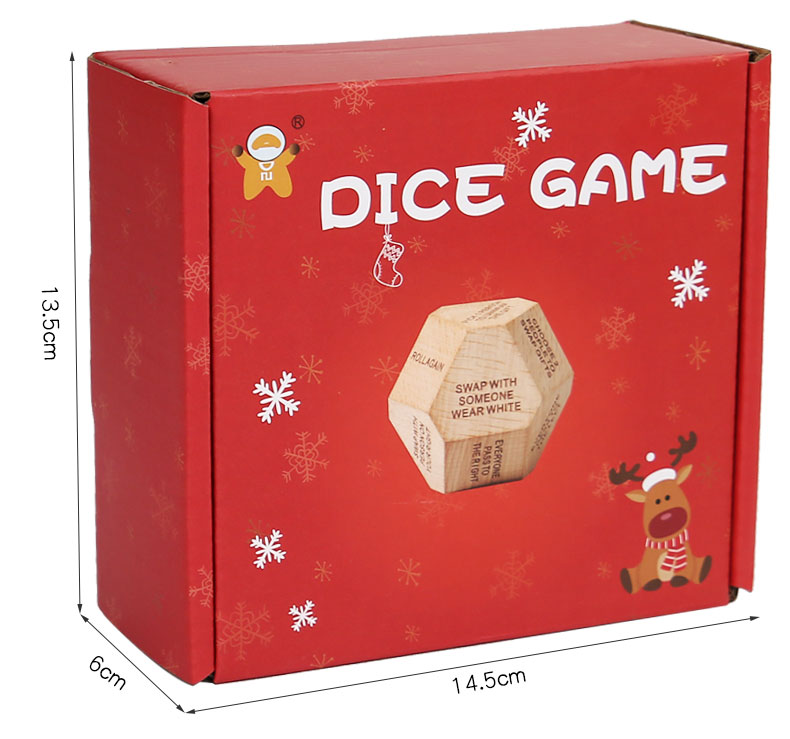 十四面游戏骰子Wooden Dice game 跨境聚会桌游木质骰子多面体木质骰子玩具游戏批发详情11