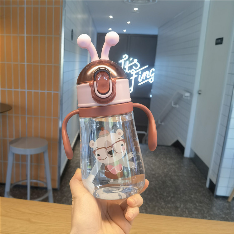 Y217-1600 Creative Ant Cartoon Straw Cup, cute and creative kindergarten water bottle with scale handle details Picture