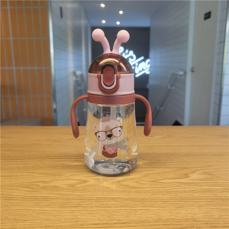 Y217-1600 Creative Ant Cartoon Straw Cup, cute and creative kindergarten water bottle with scale handle