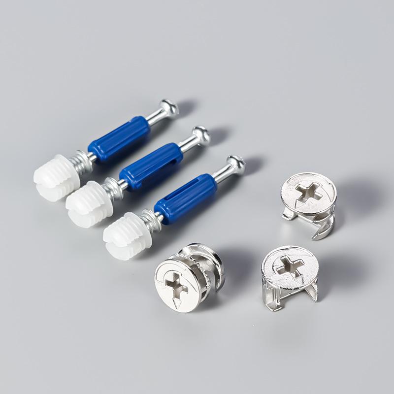 three-in-one connector quick mounting rod wardrobe furniture connector eccentric wheel lock two-in-one connector self-tapping rod Application Scenario