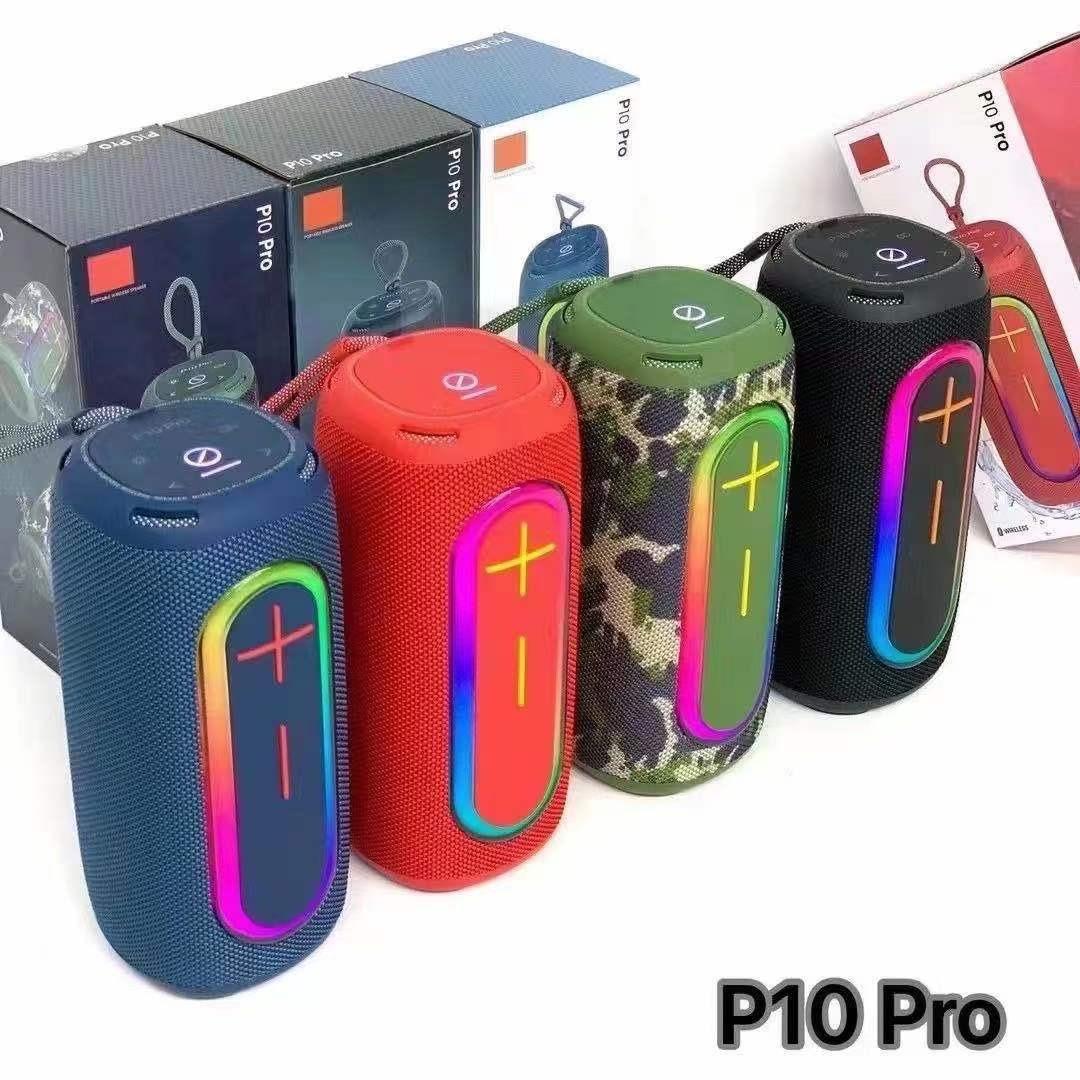 new p10 pro portable wireless bluetooth speaker high power war drum outdoor rgb color light player details Picture
