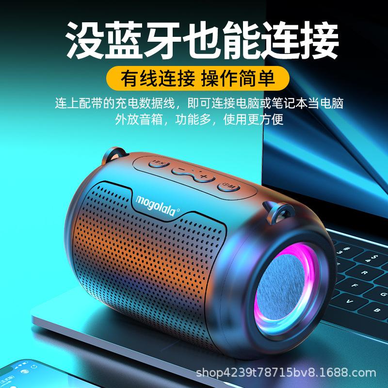 wireless bluetooth speaker subwoofer large volume mobile phone mini speaker household outdoor portable portable small details Picture