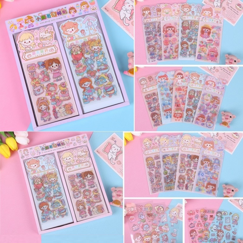 Three cute and girlish transparent sticker materials for diy water cup stickers pic 2