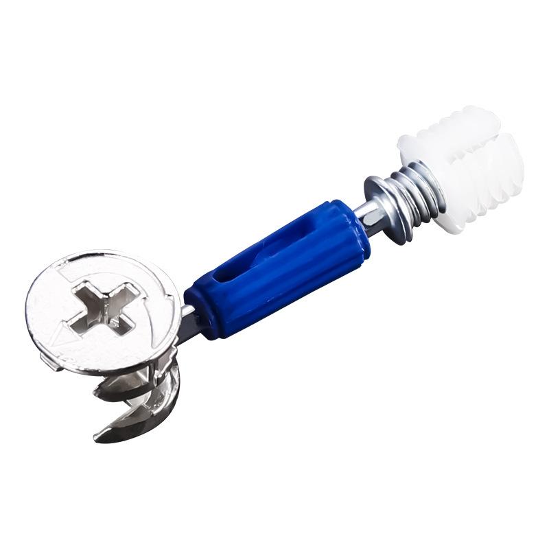 three-in-one connector quick mounting rod wardrobe furniture connector eccentric wheel lock two-in-one connector self-tapping rod Item Picture