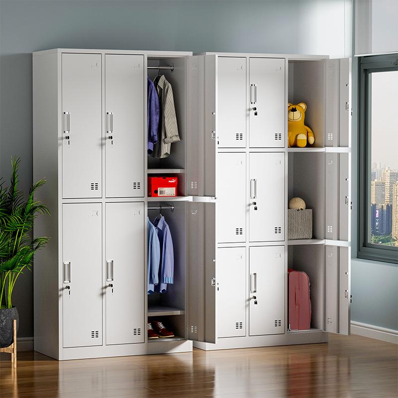 wardrobe staff dormitory steel wardrobe factory locker locker locker room six door 12 door 24 grid shoe cabinet iron locker details Picture