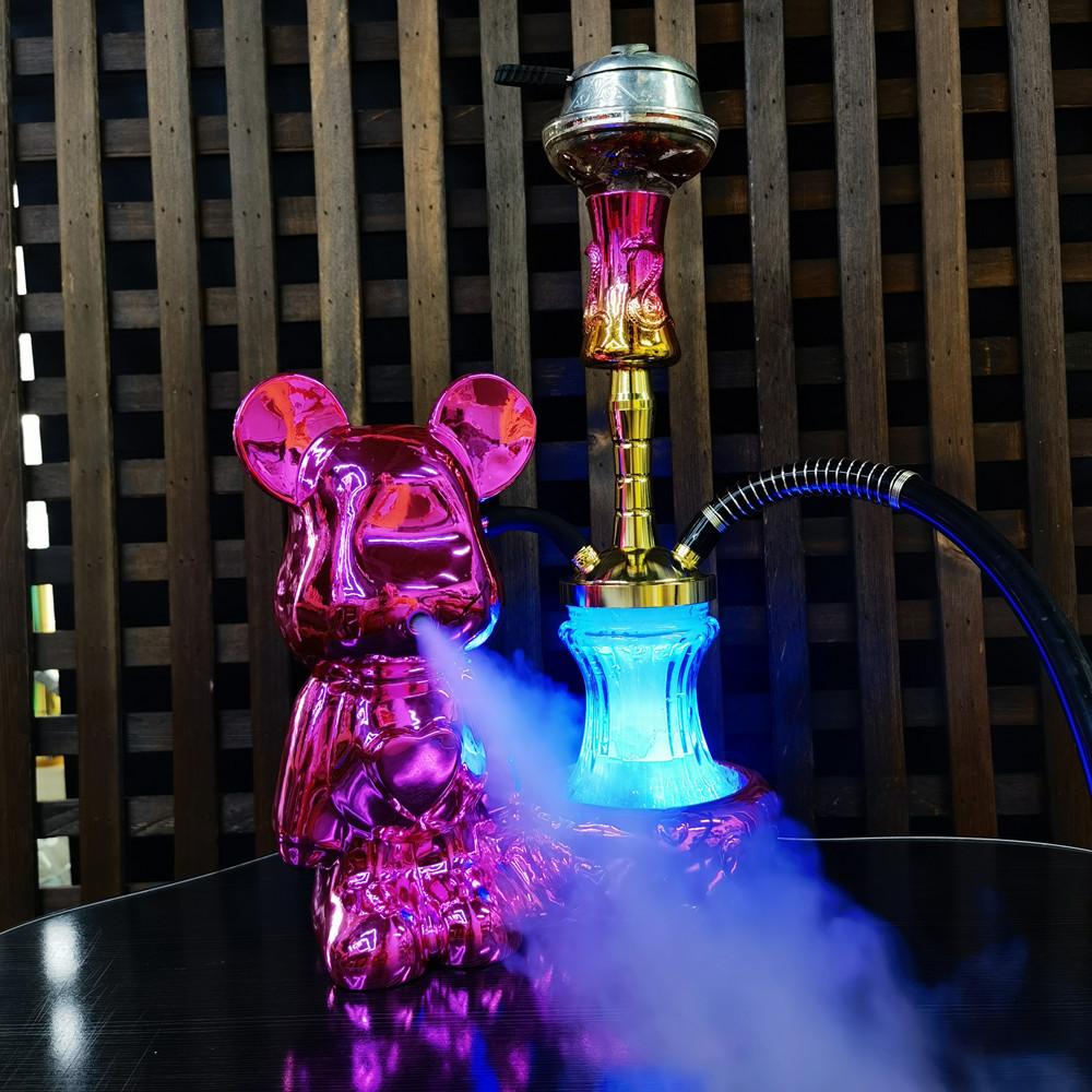 middle east arab hookah resin craft hookah love bear shape hookah bar light hookah hook