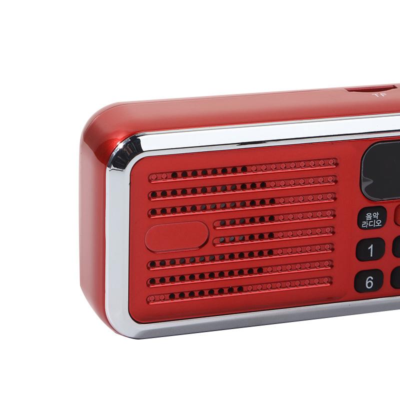 Creative Small Retro Bluetooth Speaker Red Broadcaster Portable Outdoor Speaker UCB Interface Radio Large Capacity details Picture
