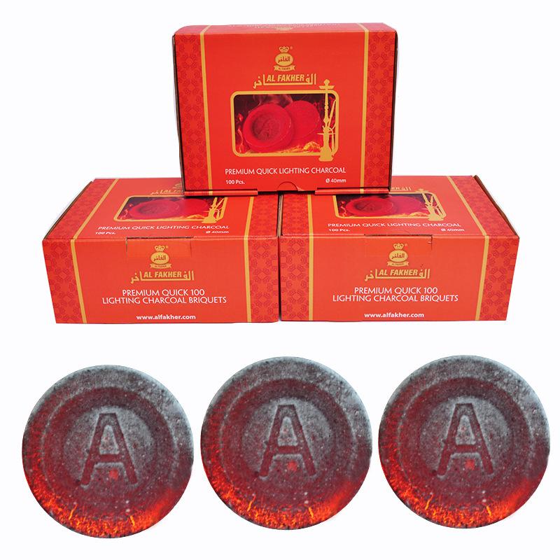 arab hookah bar smoke charcoal hookah accessories fruit tree charcoal coconut charcoal bar a box of 100 tablets