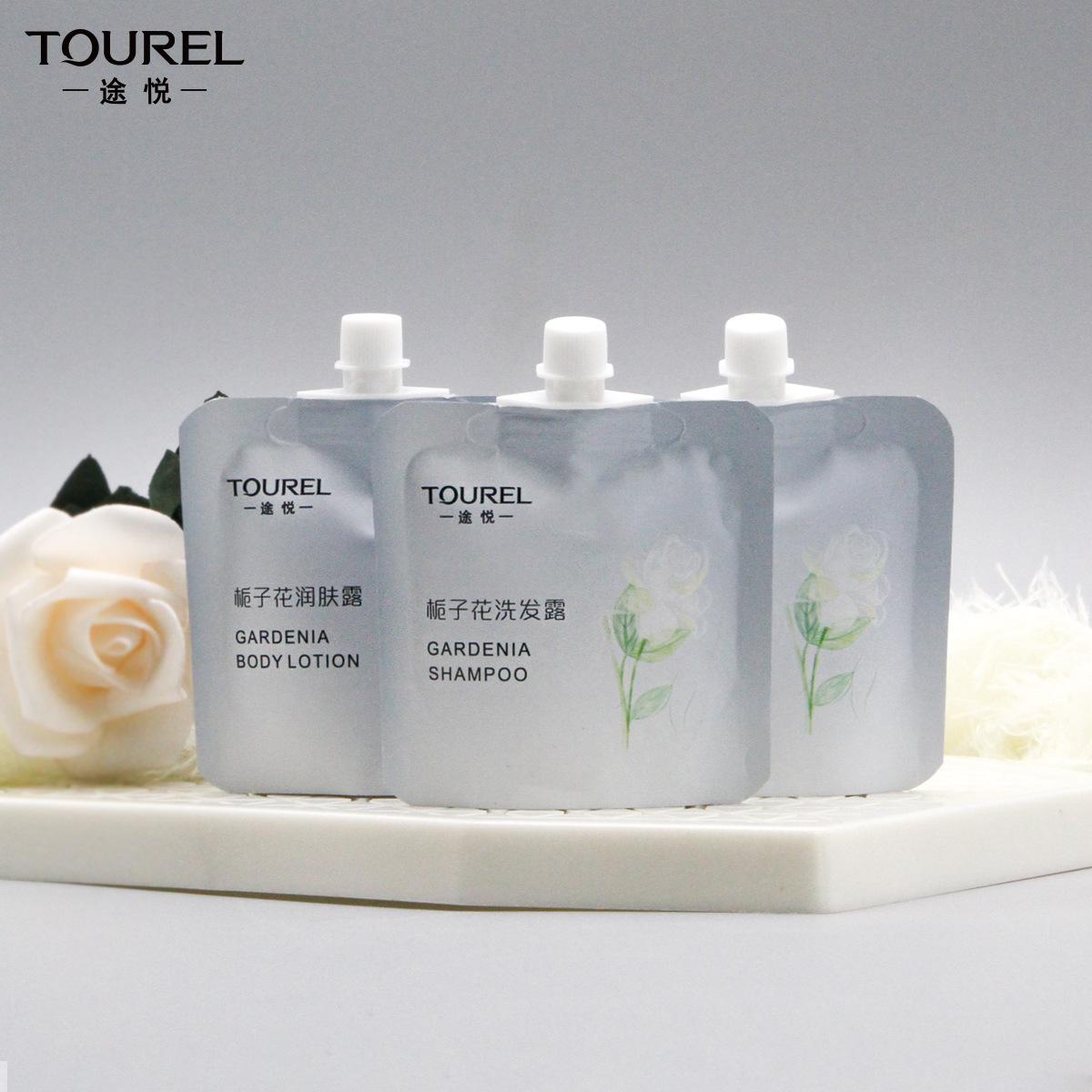tourel hotel shampoo shower gel wholesale gardenia fragrance 30g nozzle bag hospital beauty salon shampoo full figure