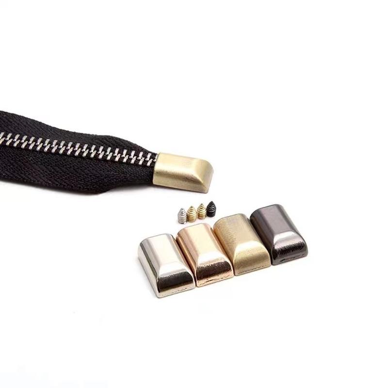 in stock sales alloy tail clamp zipper tail clip tail clamp leather bag luggage alloy square tail clamp metal tail buckle screw tail clamp Item Picture
