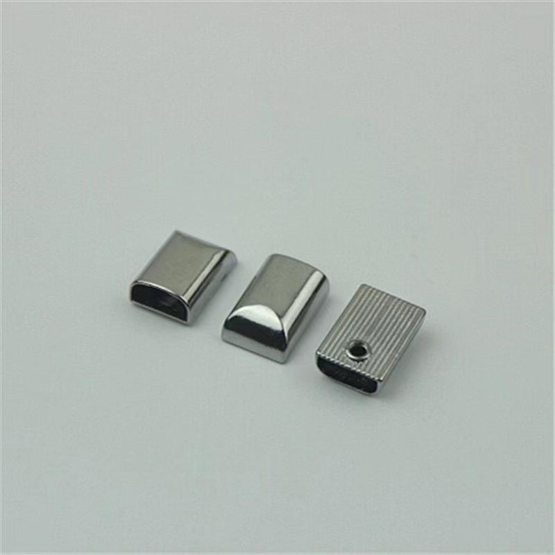 in stock sales alloy tail clamp zipper tail clip tail clamp leather bag luggage alloy square tail clamp metal tail buckle screw tail clamp details Picture
