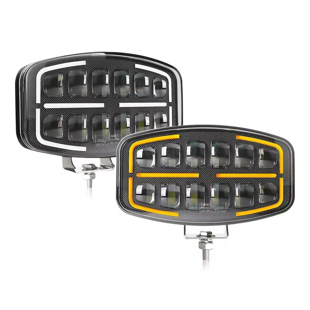 Truck LED work light, 10-inch overhead light, 60W rectangular headlamp, fog lamp, new European truck light pic 2