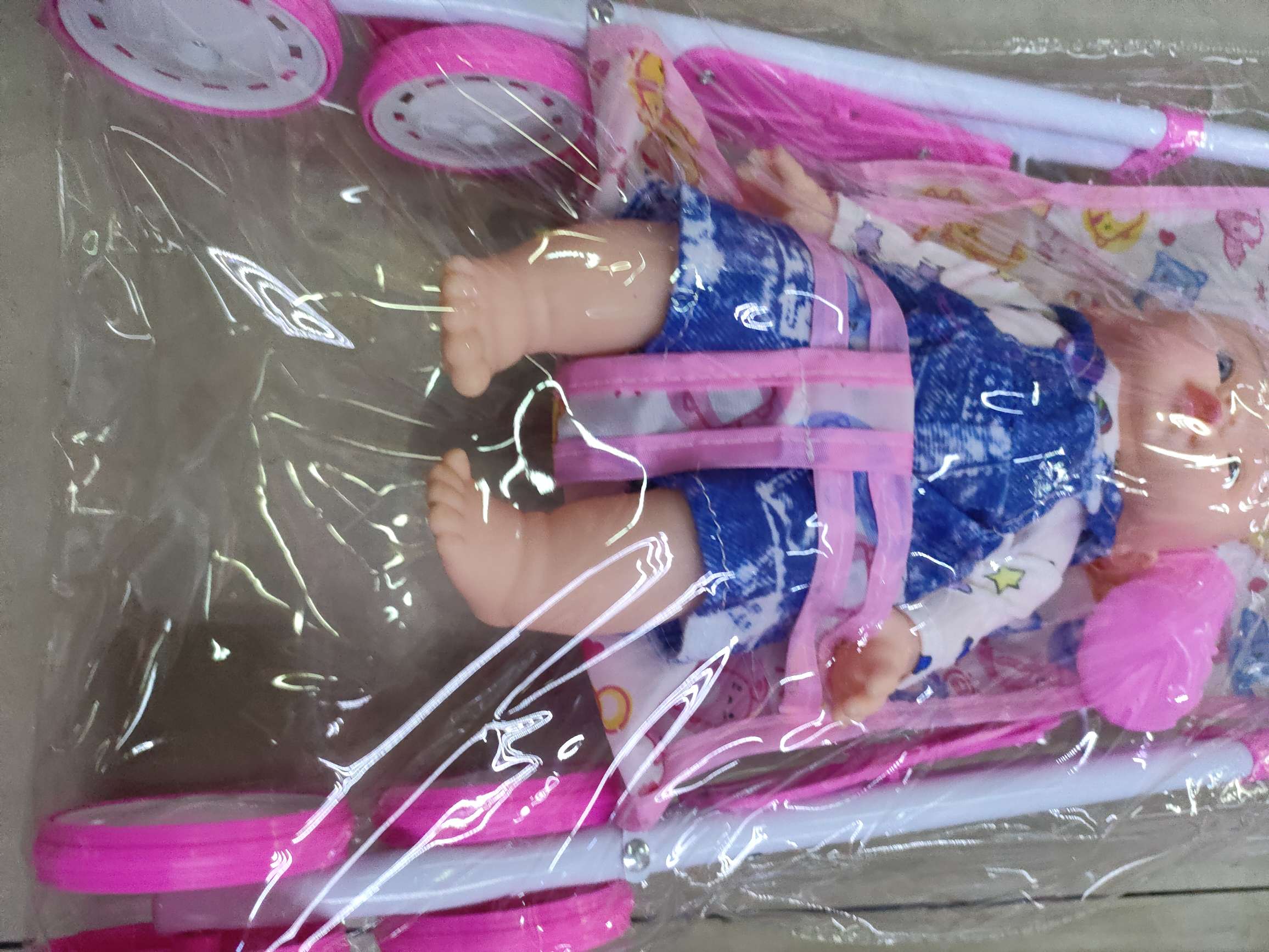 新款娃娃推车套装，男孩女孩两款混装，卡头袋包装。26元/套，36套/箱。娃娃推车新款热销详情图6