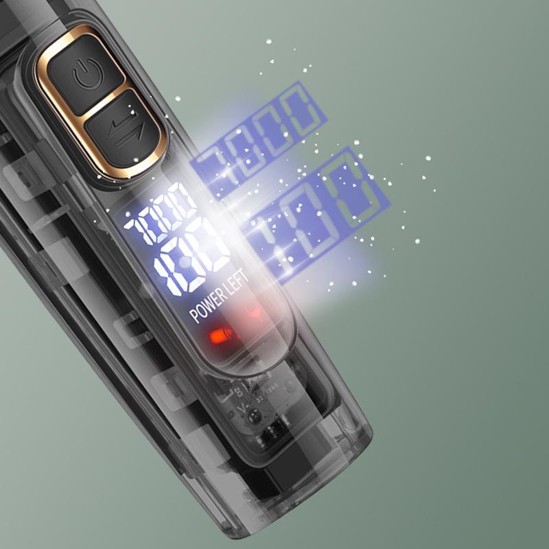 cross-border wash-resistant hair clipper electric clipper wholesale lcd digital display transparent hair salon professional electric shaving electrical hair cutter Specification drawing