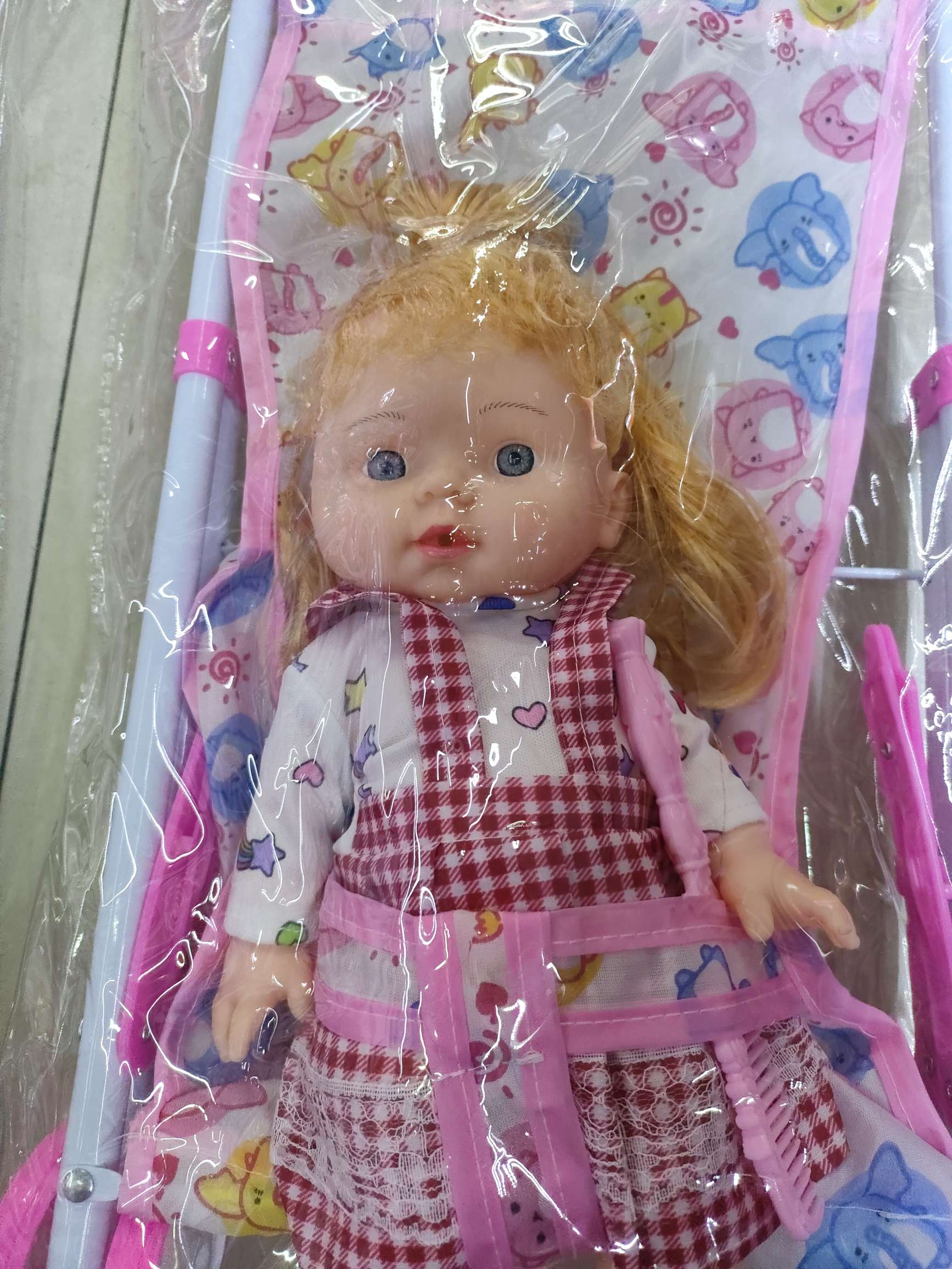 新款娃娃推车套装，男孩女孩两款混装，卡头袋包装。26元/套，36套/箱。娃娃推车新款热销细节图