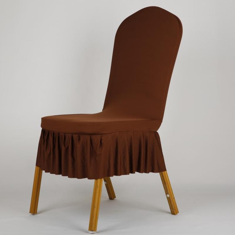 pleated skirt stretch short chair cover hotel chair cover wedding chair cover banquet chair cover chair back cover customized