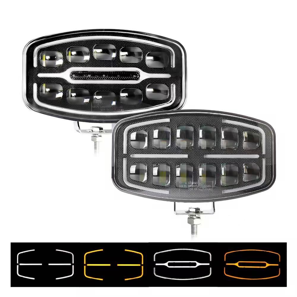 Truck LED work light, 10-inch overhead light, 60W rectangular headlamp, fog lamp, new European truck light pic 1