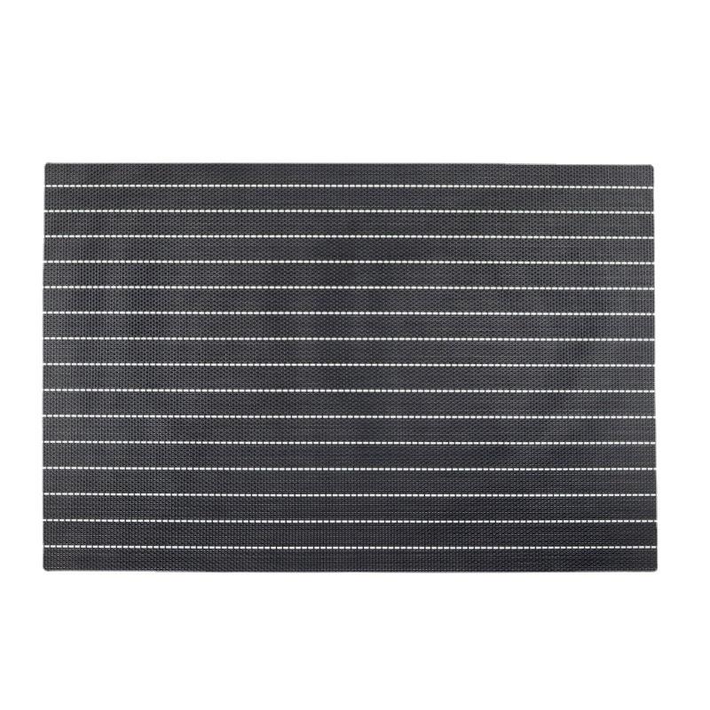 textilene placemat pvc table mat tablecloth mesh striped black and white teslin foreign trade popular style student table cloth placemat Item Picture