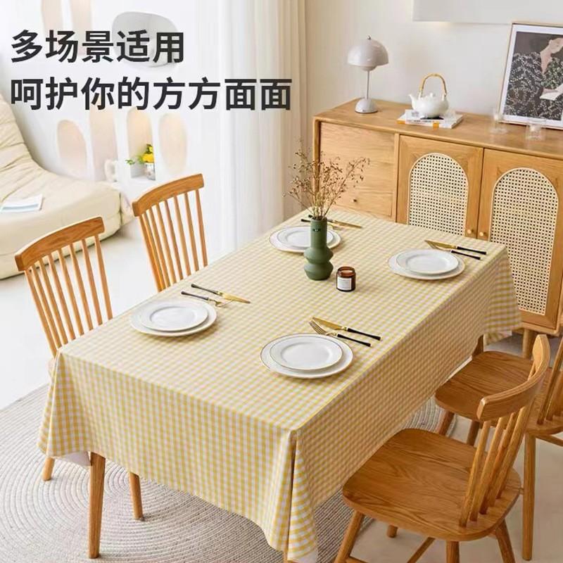 Peva Simple Waterproof Oil-Proof Tablecloth Dining Table Cloth Household Living Room Nordic Coffee Table Table Mat Tablecloth in Stock Wholesale details Picture