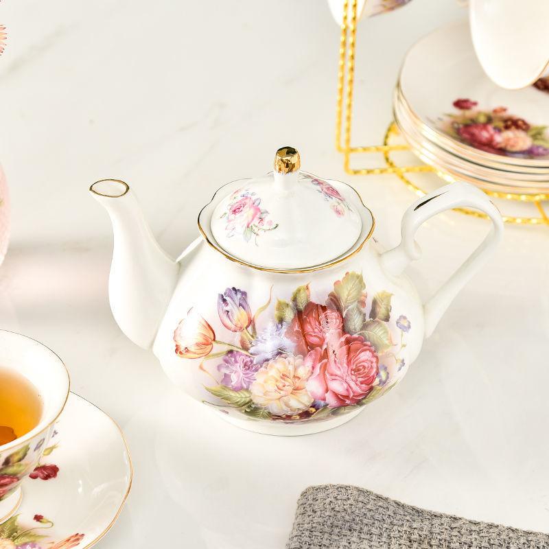 tea set teapot teapot ceramic coffee pot british black tea teapot household afternoon-resistant teapot single teapot cold kettle