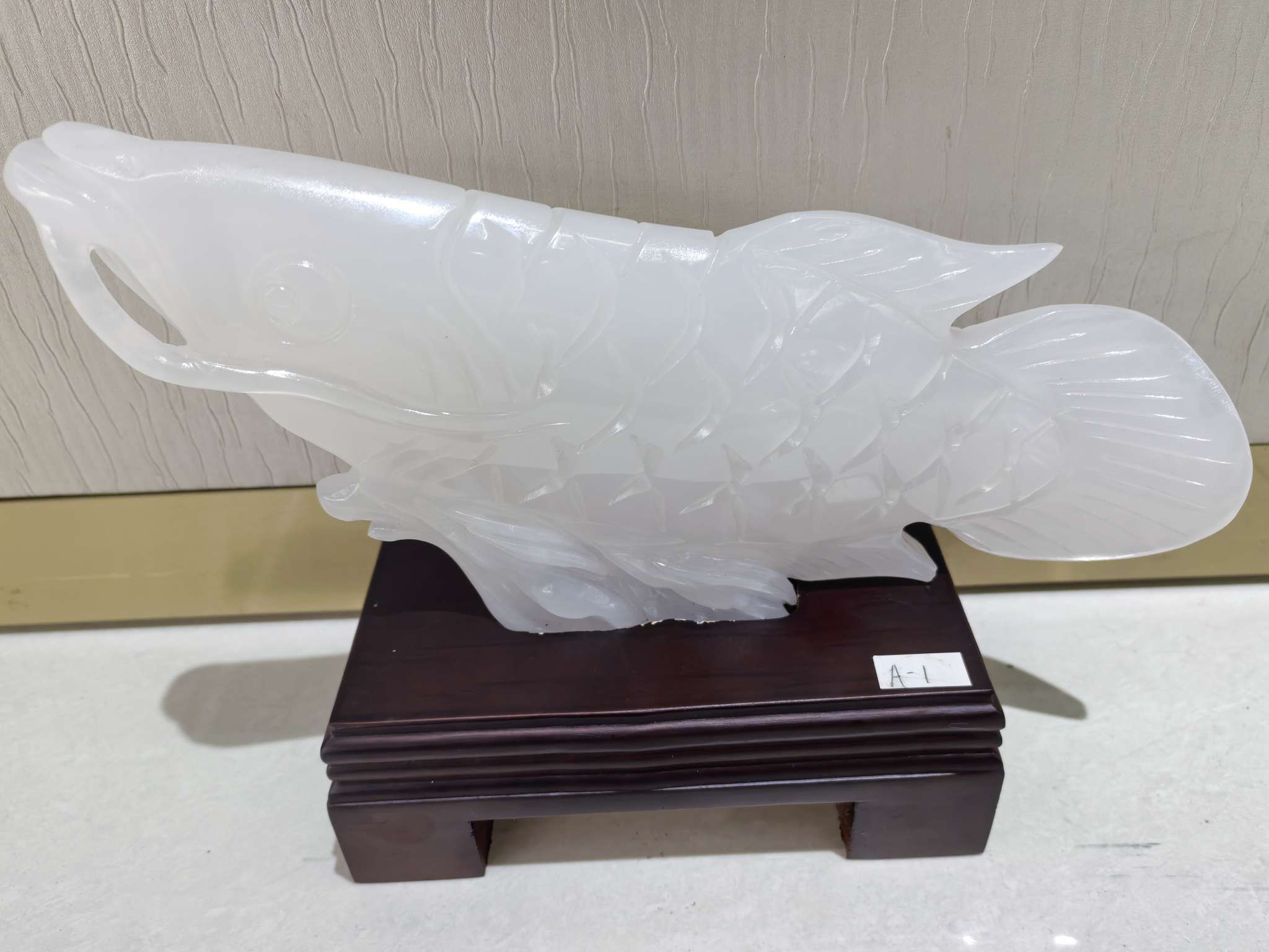 天然玉石年年有鱼，巴基斯坦精致工艺品礼品装饰摆件 创意家居客厅装饰品 美学艺术品收藏品 其他装饰摆件赠送礼品盒