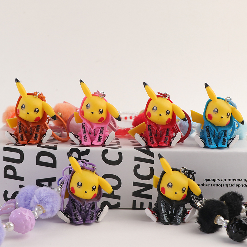 Small solid hoodie pickup, birthday cake decoration, Pokemon cake baking figurine details Picture