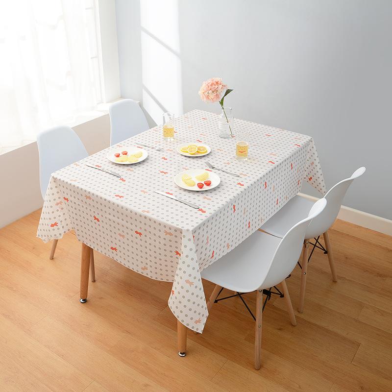 nordic tablecloth fabric waterproof heat proof and oil-proof disposable coffee table table cloth desk ins student tablecloth pvc net red Application Scenario