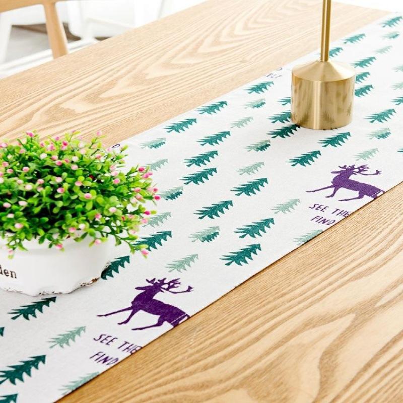 table runner simple coffee table cloth long table tea table cloth fabric shoe cabinet cloth cover towel bed flag tail towel independent station cross-border details Picture