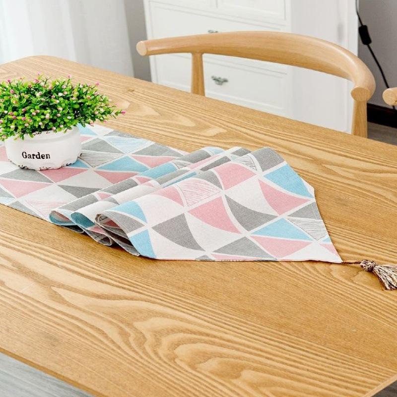table runner simple coffee table cloth long table tea table cloth fabric shoe cabinet cloth cover towel bed flag tail towel independent station cross-border Item Picture