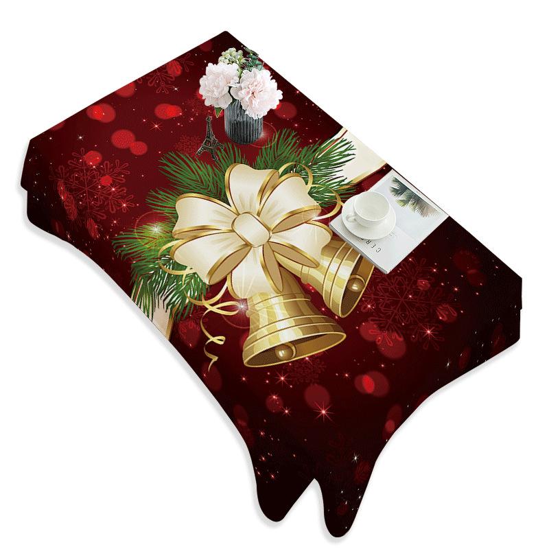 cross-border hot selling new christmas tablecloth christmas cartoon cotton linen tablecloth washable christmas waterproof table cloth square Item Picture
